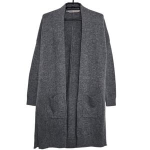 Athleta Spirit Cardigan Size XS Gray Wool Cashmere Wrap Duster Longline